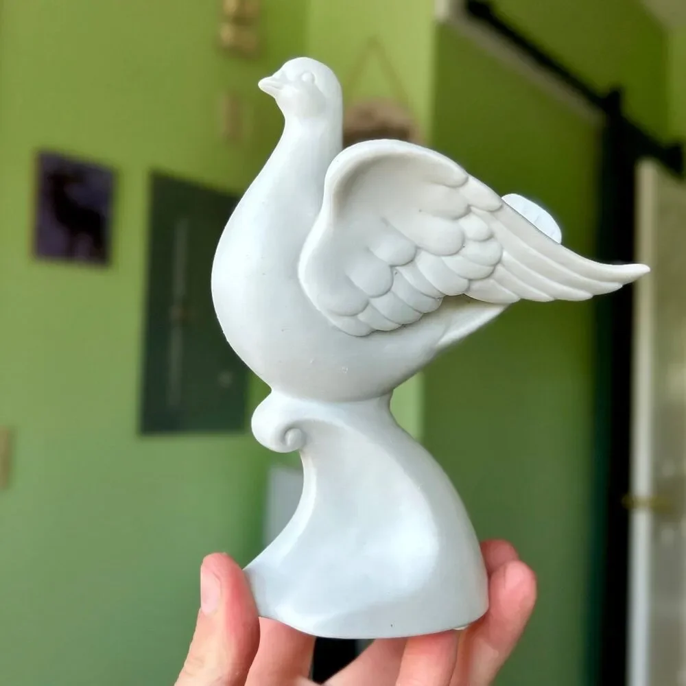 Ceramic VTG Dove Charming Candlestick Holder Home Accent